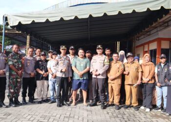 Kapolres Langkat Bersama Forkopimda Lakukan Pengecekan TPS di Wilayah Kabupaten Langkat