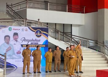 Sekda Kukar Hadiri Pengukuhan Training Camp Kontingen Porprov KORPRI Kukar di Paser