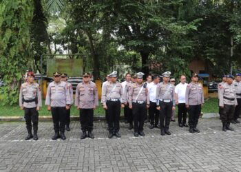 Kapolres Langkat Pimpin Apel Pengamanan Rapat Rekapitulasi Suara Pilkada Serentak 2024 di Tingkat Kabupaten
