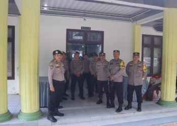 Personel Polres Langkat Amankan Penghitungan dan Rekapitulasi Suara di Gedung Pegnasos