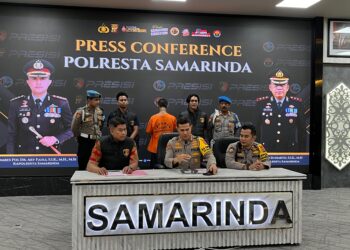 Pria Acungkan Samurai di Jalan Kartini Ditangkap Polresta Samarinda