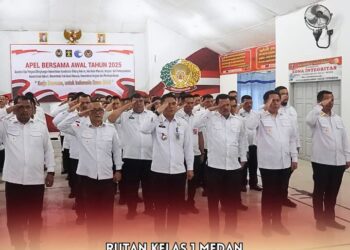 Rutan Kelas I Medan Ikuti Apel Bersama Awal Tahun 2025