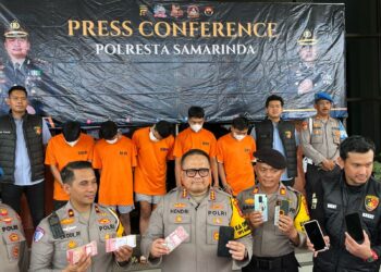 Balap Liar Berujung Perjudian di Samarinda, Polisi Amankan Rp38 Juta dan Lima Tersangka