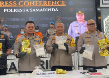 Polresta Samarinda Berhasil Amankan 2 Tersangka Beserta 5,1 Kg Sabu