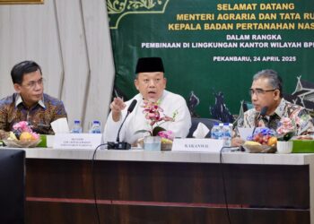 Bina Jajaran Kanwil BPN Provinsi Riau, Menteri Nusron Tegaskan Agar Penyelesaian HGU Dan Pemetaan Tanah Jadi Prioritas 