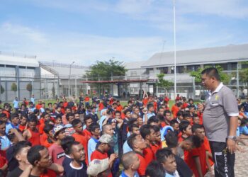 Ciptakan Suasana Aman dan Kondusif ,Lapas Narkotika Langkat Berikan Pengarahan Kepada Seluruh Warga Binaan