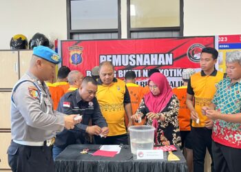 Polresta Balikpapan Musnahkan 86,69 Gram Sabu dari 7 Tersangka