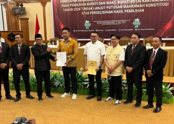 Lewati Proses Panjang, Resmi ! KPU Kukar Tetapkan Aulia-Rendi sebagai Bupati dan Wakil Bupati Terpilih 2025–2030