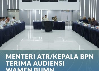 Menteri ATR/BPN Terima Audiensi Wamen BUMN, Bahas Empat Isu Strategis Pengelolaan Aset
