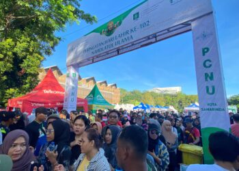 Meriahkan Harlah NU ke-102, PCNU Samarinda Gelar Jalan Sehat dan Bazar UMKM