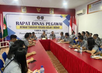 Rutan Medan Gelar Rapat Dinas, Evaluasi Kinerja Masing-Masing Seksi