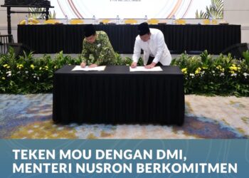 Teken MoU dengan DMI, Menteri Nusron Komitmen Tuntaskan Sertipikasi Tanah Wakaf dalam Lima Tahun