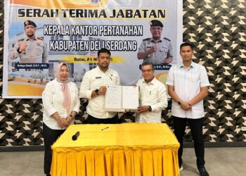 Estafet Kepemimpinan di Kantor Pertanahan Deli Serdang, Mahyu Danil Resmi Gantikan Abd. Rahim