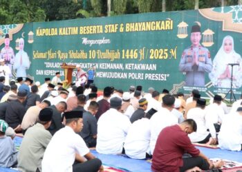Polda Kaltim Gelar Solat Idul Adha 1446 H Bersama Masyarakat