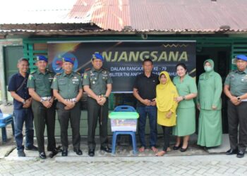 Anjangsana ke Rumah Sertu Muji Harianto, Pomad Medan Berbagi Kasih dalam Rangka HUT ke-79