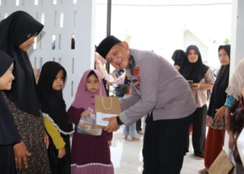 Kapolres Langkat Beri Santunan Anak Yatim, Wujud Kepedulian Polri untuk Masyarakat