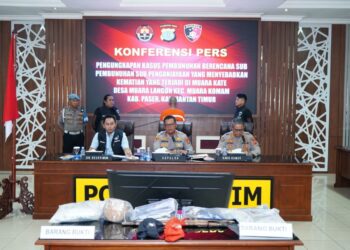 Polda Kaltim Ungkap Kasus Pembunuhan di Muara Komam, Satu Orang Meninggal dan Satu Luka Berat
