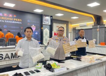 Polresta Samarinda Gagalkan Peredaran 2,7 Kg Sabu Senilai Rp4,2 Miliar Sepanjang Juli 2025