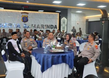 Satlantas Polresta Samarinda Gelar Syukuran HUT Lalu Lintas ke-70, Santuni Korban Laka dan Beri Penghargaan Personel Berprestasi