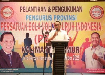 Wagub Seno Hadiri Pelantikan Pengurus PBVSI Kaltim 2023–2027