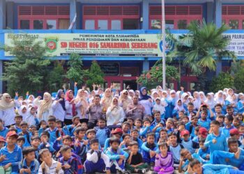 Tanamkan Kesadaran Sejak Dini, Polsek Samarinda Seberang Sosialisasi Bahaya Rokok dan Narkoba
