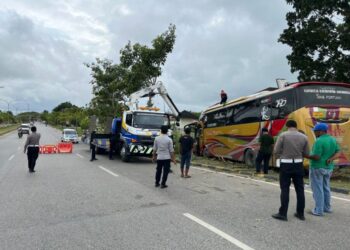 Gerak Cepat Satlantas Polres PPU: Laka Lantas Bus di Depan Kodim 0913 Berhasil Ditangani