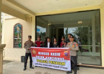 Polres PPU Amankan Ibadah Minggu, Wujudkan Rasa Nyaman Umat Kristiani di Gereja