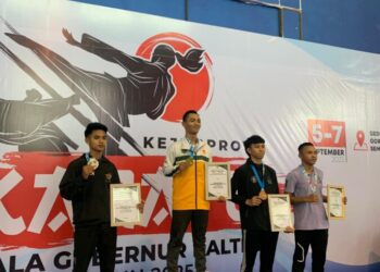 2 Personel Batalyon A Brimob Kaltim Raih Medali Emas dan Perak Kejurprov Karate Piala Gubernur Kaltim 2025