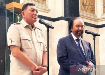Sjafrie Sjamsoeddin Terima Surya Paloh, Bahas Kolaborasi Politik dan Stabilitas Nasional