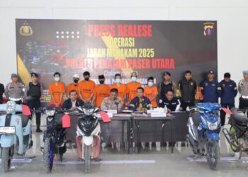 Polres Ppu Gelar Konferensi Pers Operasi Jaran 2025, Ungkap Sejumlah Kasus Curanmor