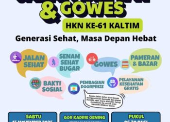 Ribuan Hadiah dan Layanan Kesehatan Gratis Siap Dibagikan, Dinkes Kaltim Gelar Kampanye Sehat Terbesar HKN 2025