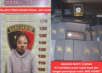 Polsek Sungai Kunjang Bongkar Kasus Curat, Perempuan Gasak Toko di Jalan Antasari