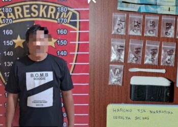 Polsek Sungai Pinang Gagalkan Peredaran Sabu 4,57 Gram di Jalan Gerilya Solong