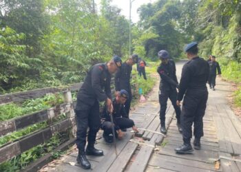 Percepat Akses Transportasi Desa, Kompi 2 Batalyon B Pelopor Revitalisasi Jembatan Sungai Lungau di Kutai Barat