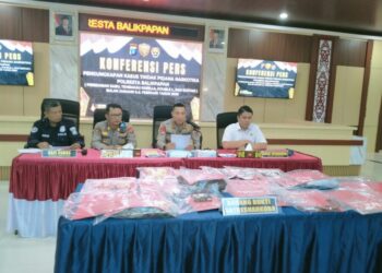 44 Kasus Narkotika Diungkap Polresta Balikpapan Awal 2026, Lebih 1 Kg Sabu Disita