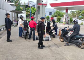 Batalyon A Brimob Kaltim Patroli SPBU, Pastikan Stok BBM Aman Jelang Idul Fitri 1447 H
