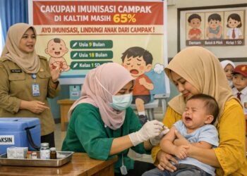 Cakupan Imunisasi Campak di Kaltim Masih 65 Persen, Dinkes Ingatkan Risiko Penularan