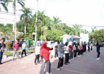 Jaga Kebugaran Pegawai, Kantah Deli Serdang Gelar Senam Sehat Rutin