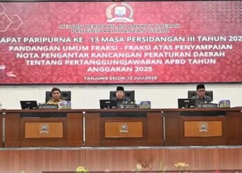 Enam Fraksi DPRD Kaltara Sampaikan Pandangan Umum Raperda Pertanggungjawaban APBD 2025