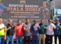 Satukan Kebersamaan dan Perkuat Harmoni Anak Bangsa, Dandenpom I/5 Medan Gelar Nobar Piala Dunia Bersama Masyarakat Belawan