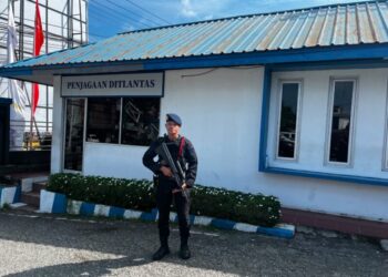 Detasemen Gegana Satbrimob Polda Kaltim Amankan Aset Polri di Balikpapan