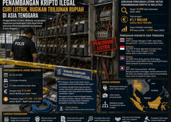 Penambangan Kripto Ilegal Kian Marak di Asia Tenggara, Pencurian Listrik Rugikan Triliunan Rupiah