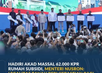 Hadiri Akad Massal 62.000 KPR Rumah Subsidi, Menteri Nusron: Legalitas Tanah Beri Kepastian bagi Masyarakat
