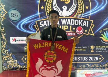 Bripda Syaiful Bahri Juara 1 Karate Wadokai Cup 2026, Brimob Kaltim Bangga