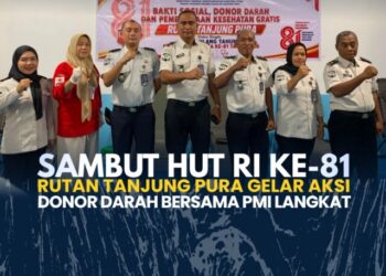 Sambut HUT RI ke-81, Rutan Tanjung Pura Gelar Aksi Donor Darah Bersama PMI Langkat