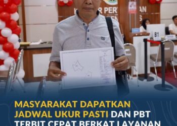 Masyarakat Dapatkan Jadwal Ukur Pasti dan PBT Terbit Cepat Berkat Layanan Pengukuran Terjadwal