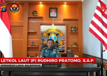 Sukses Pimpin Penurunan Merah Putih di Istana, Danlanal Balikpapan Ucapkan Selamat kepada Kapolresta