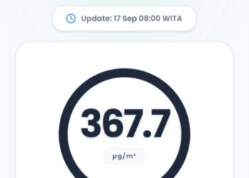 PM2.5 Capai 367 µg/m³, Kualitas Udara Samarinda Masuk Level Berbahaya