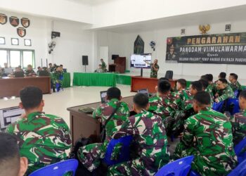 Pussimpur Tingkatkan Kesiapan Latposko-I Latancab Yonif 614/RJP Melalui Pembekalan Simulasi Tempur di Malinau