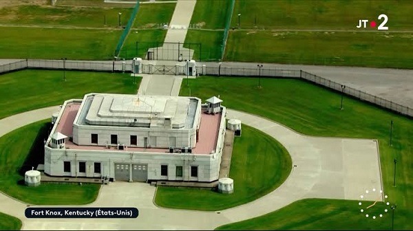 Fort Knox, gedung penyimpanan emas di Kentucky, Amerika Serikat.